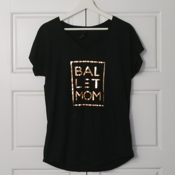 Anvil - Ballet Mom Black and Gold Tee - Picture 2 of 4